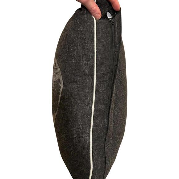 Christian LaCroix Square Black Pink White Skull Floral Pillow Accent Skeleton - Picture 5 of 5